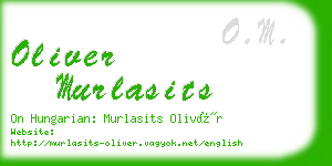 oliver murlasits business card